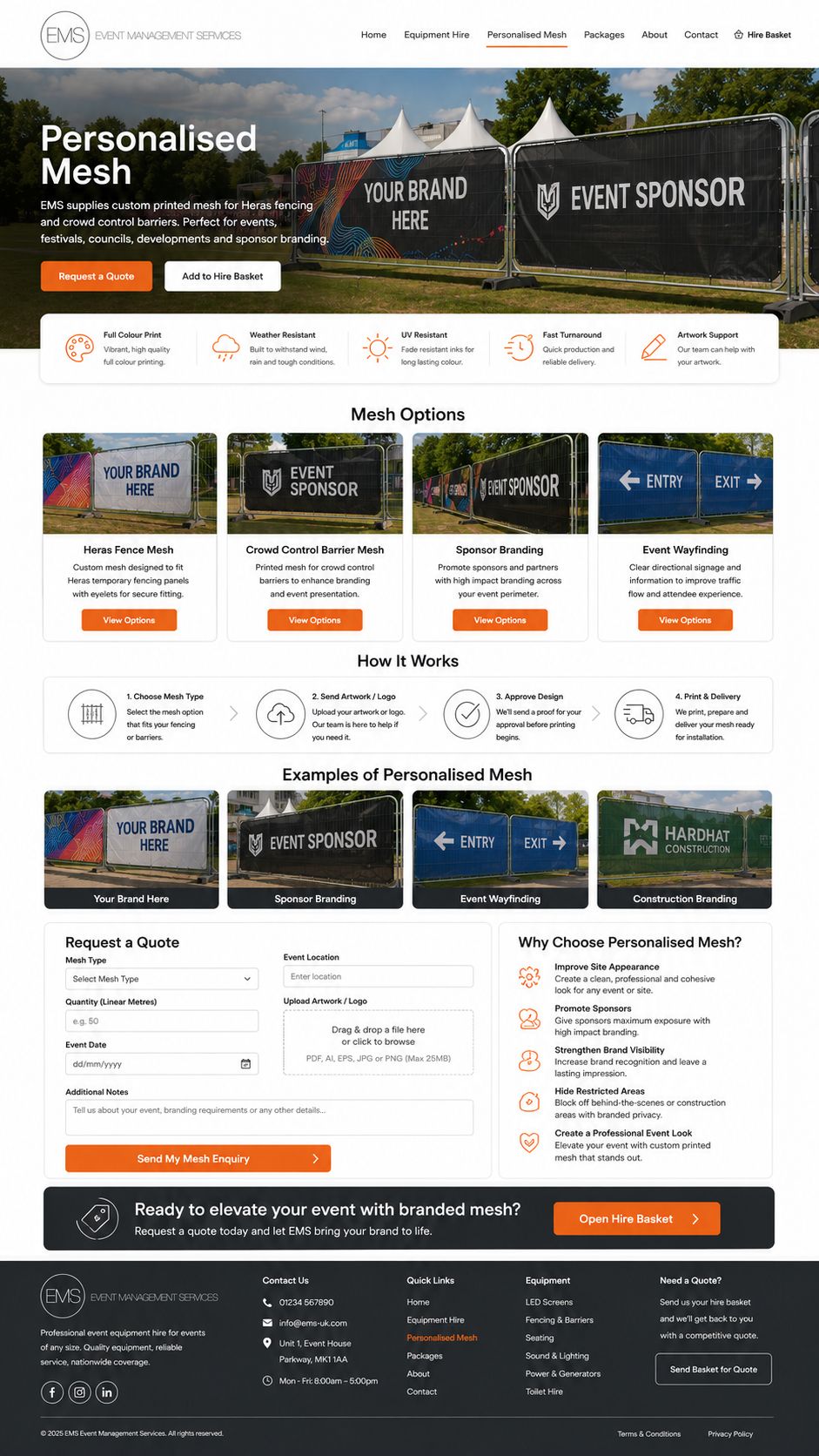 Personalised Mesh Fencing Banner